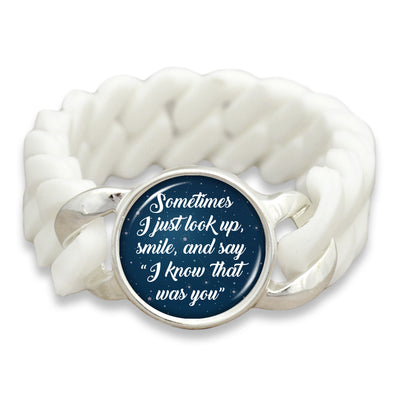 I Know That Was You Night Sky Colored Silicone Stretch Bracelet