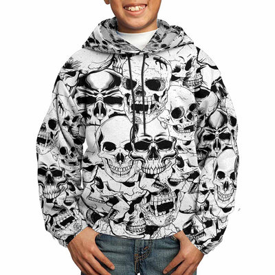 Skulls All-Over All Over Print Kids Hoodie
