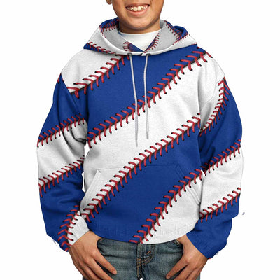 Chicago Baseball Stitches All Over Print Kids Hoodie