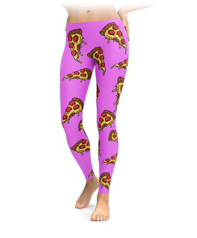 Cartoon Pepperoni Pizza Leggings