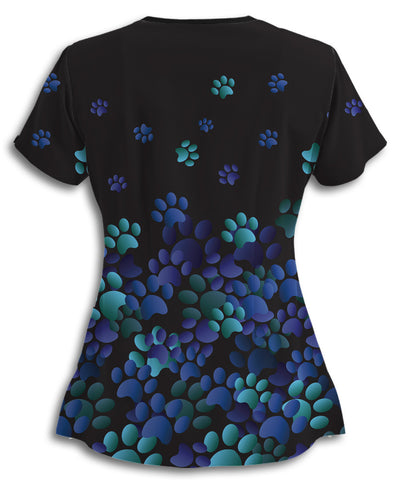 Cool Flying Paws Scrub Top