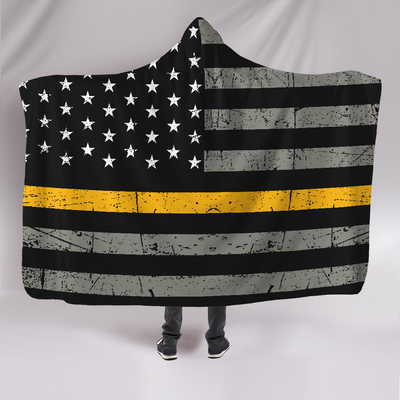 Thin Yellow Line Dispatcher Hooded Blanket