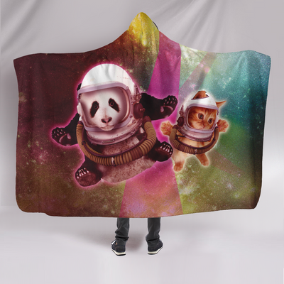 Space Duo Hooded Blanket