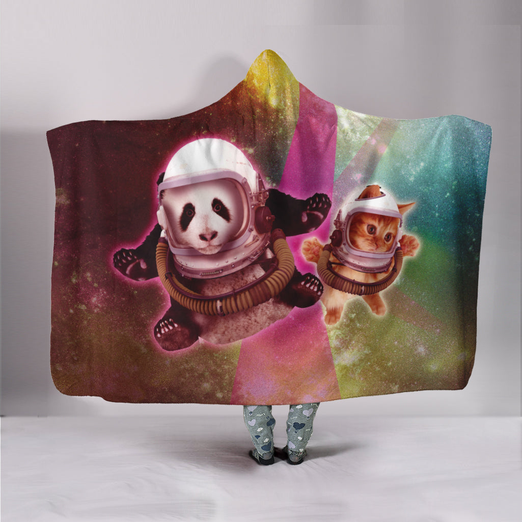 Space Duo Hooded Blanket