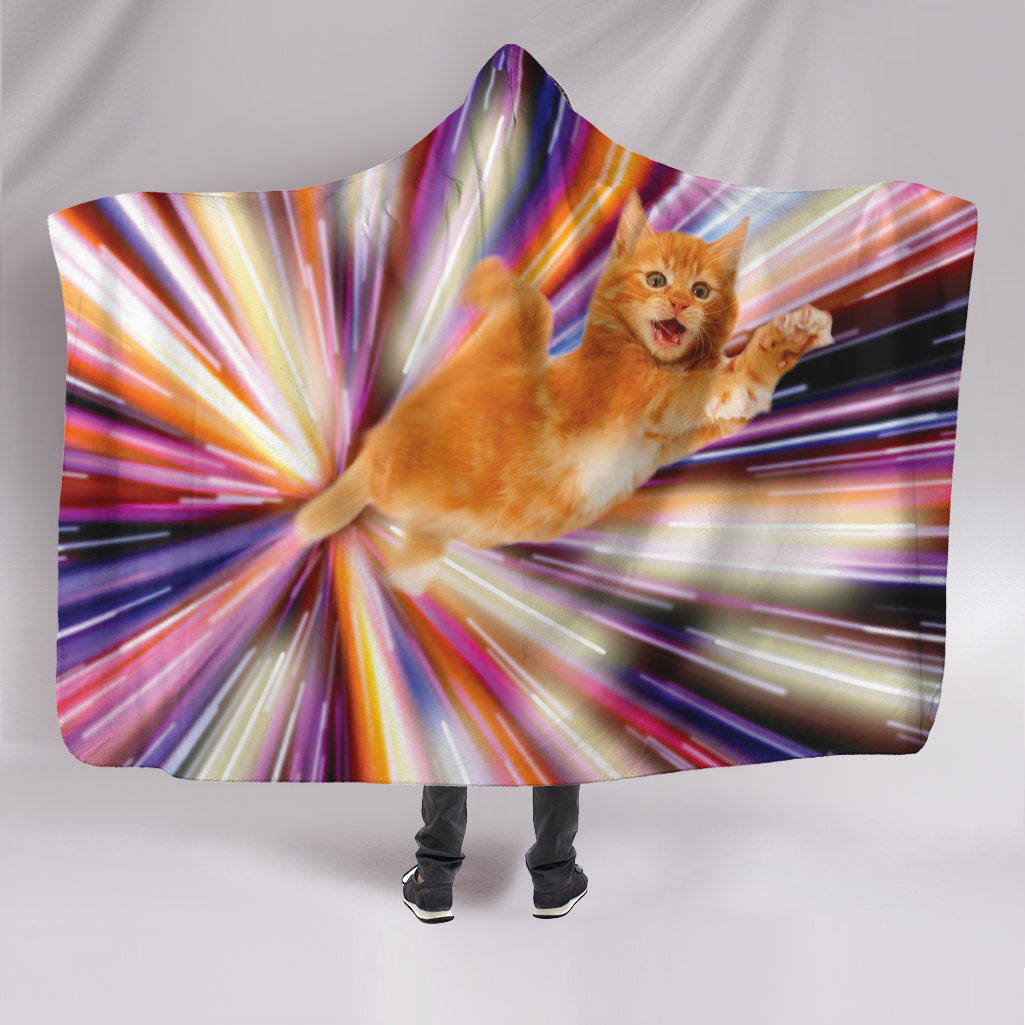 Hyper Cat Hooded Blanket
