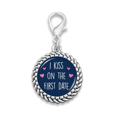 I Kiss On The First Date Pet Collar Charm