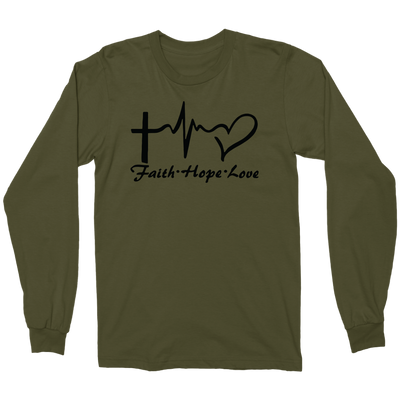 Faith, Hope, Love Military Longsleeve Shirt