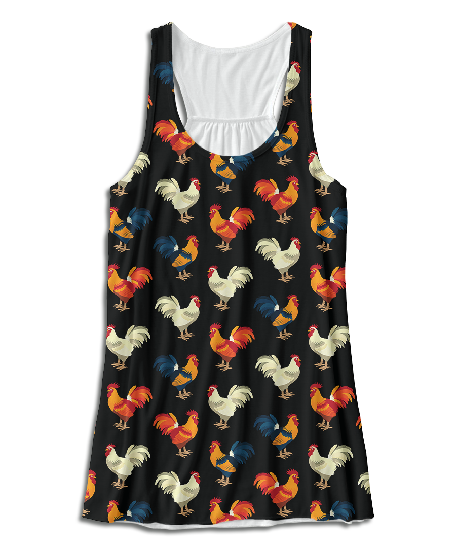 Colorful Chicken Racerback Tank Top