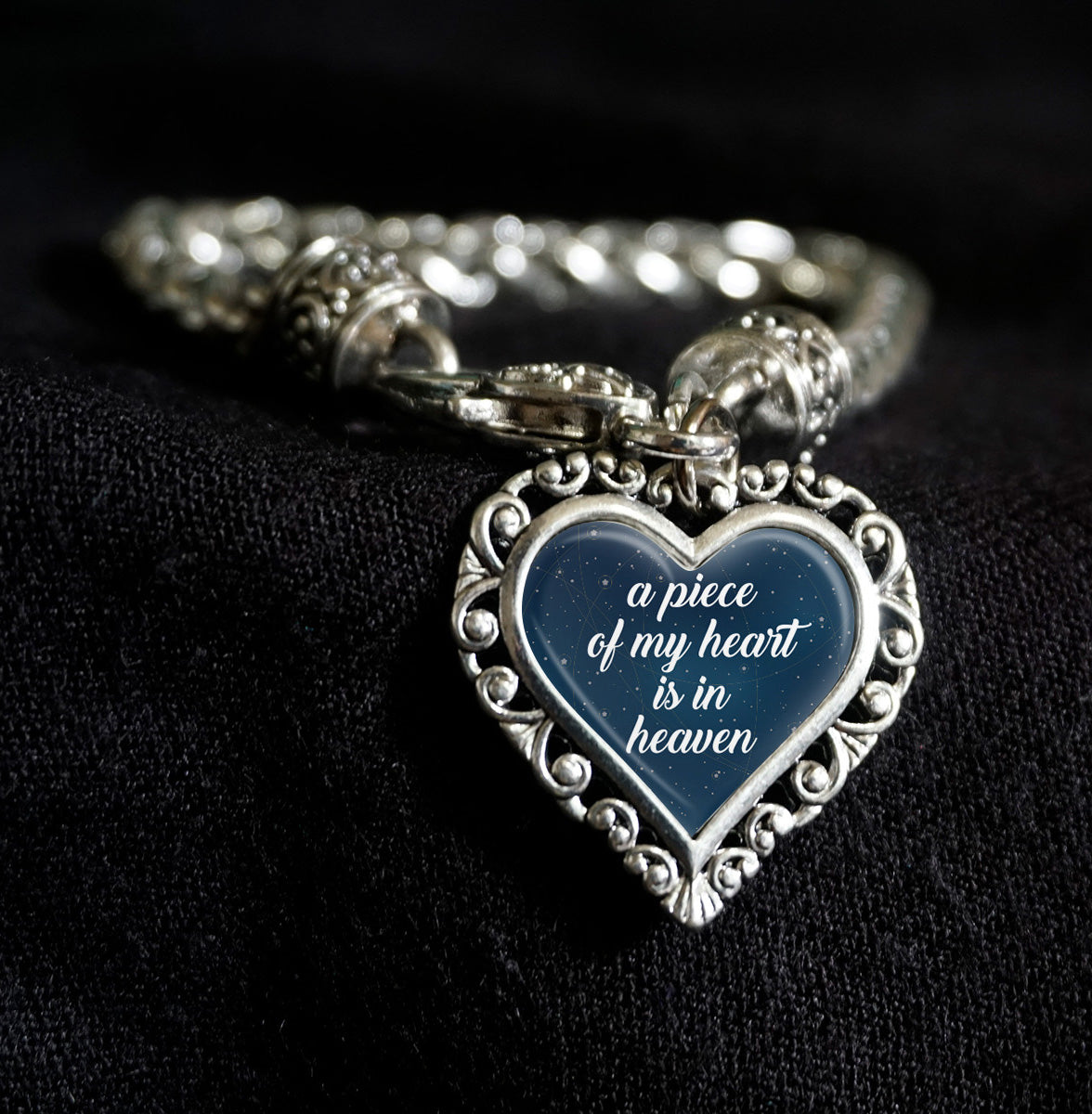 "Piece Of My Heart" Night Sky Heart Clasp Bracelet
