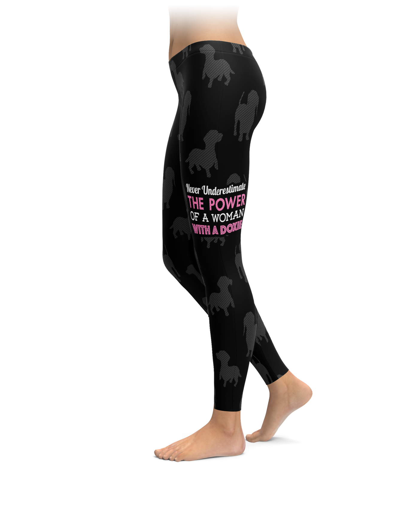 Never Underestimate The Power Of A Woman With A Doxie Leggings