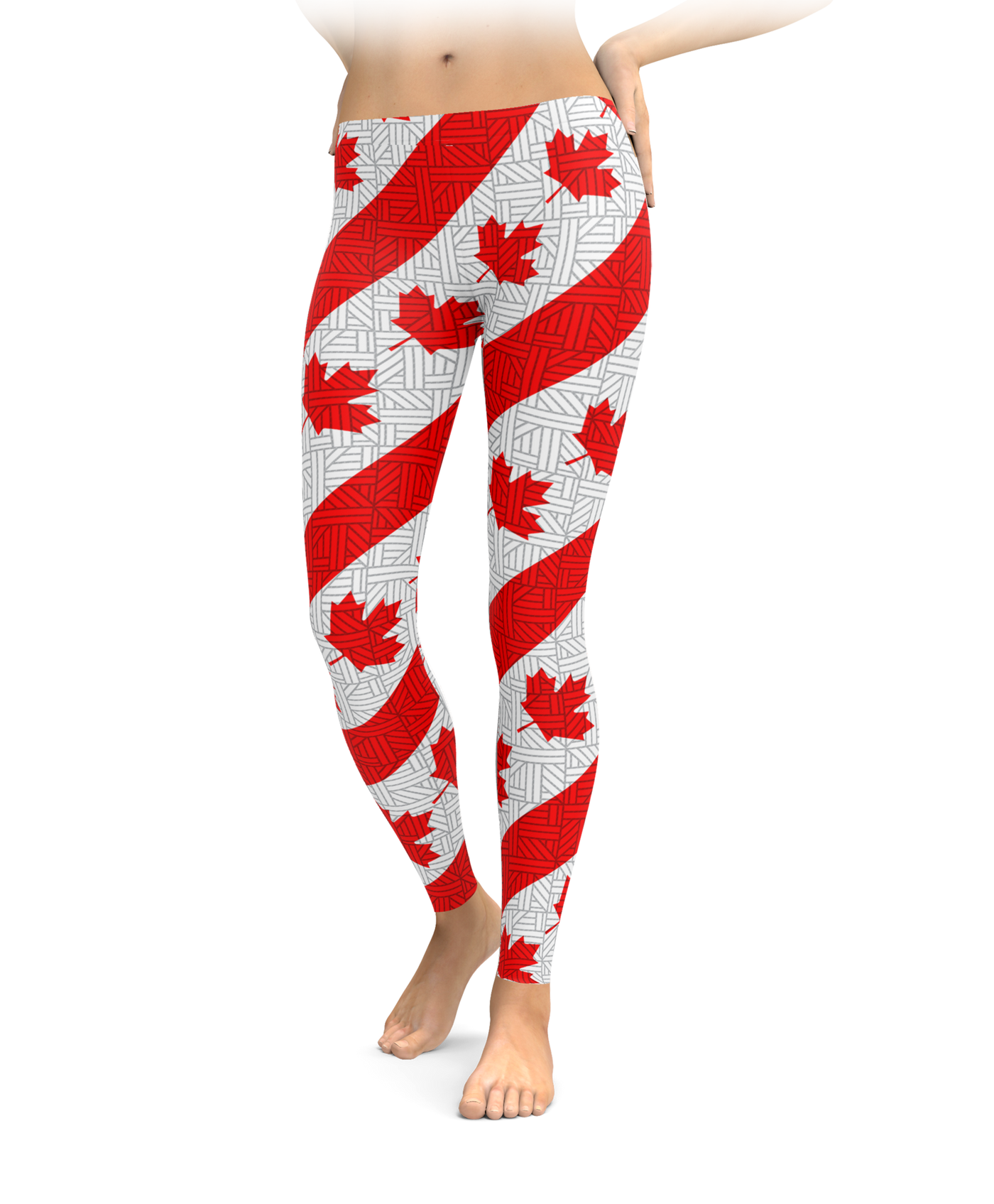 Crochet Canadian Flag Leggings