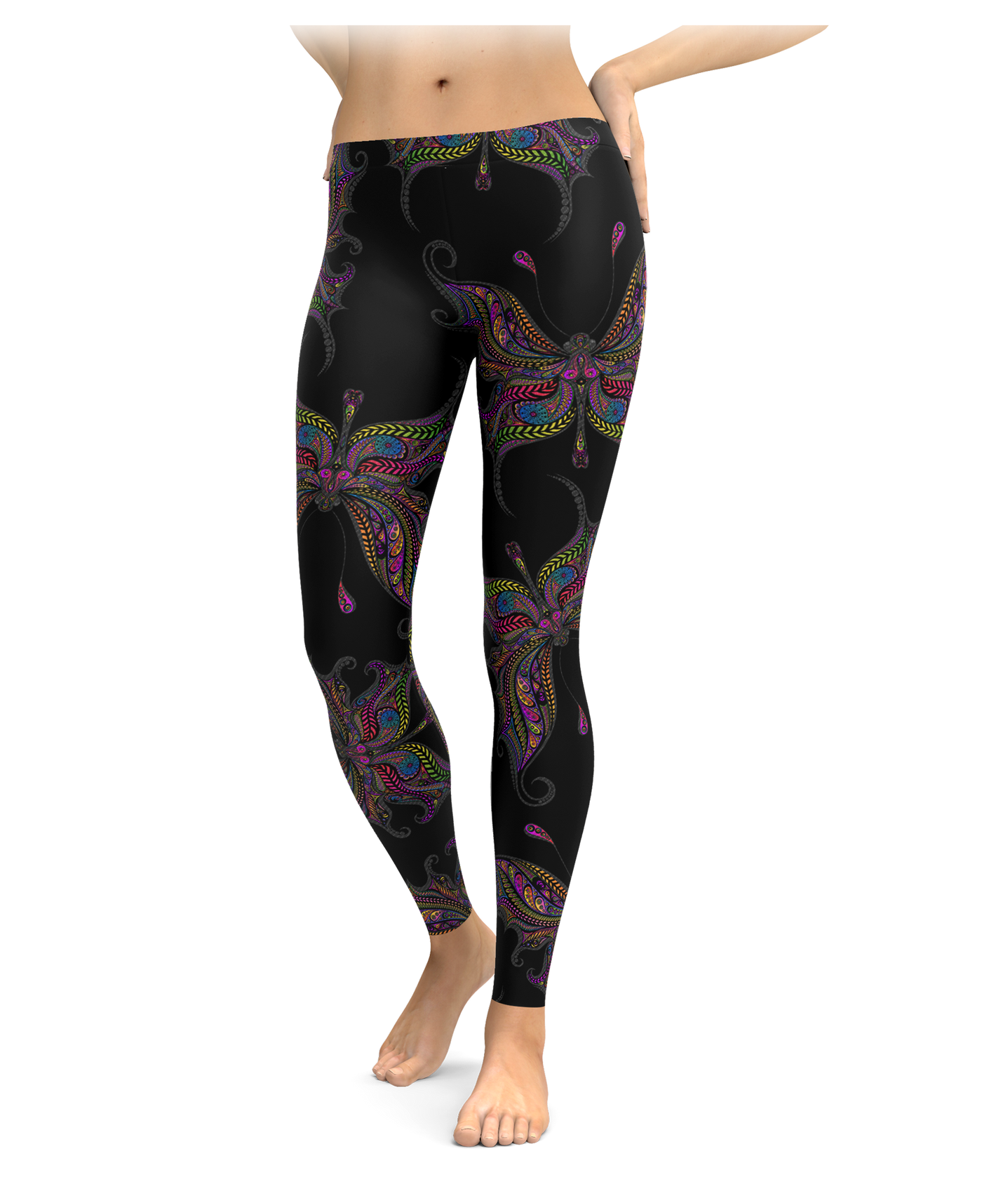 Colorful Swirled Butterfly Leggings