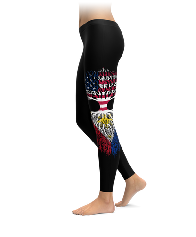 American Grown With Filipino Roots Leggings