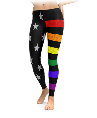 Rainbow Stripe Flag Leggings