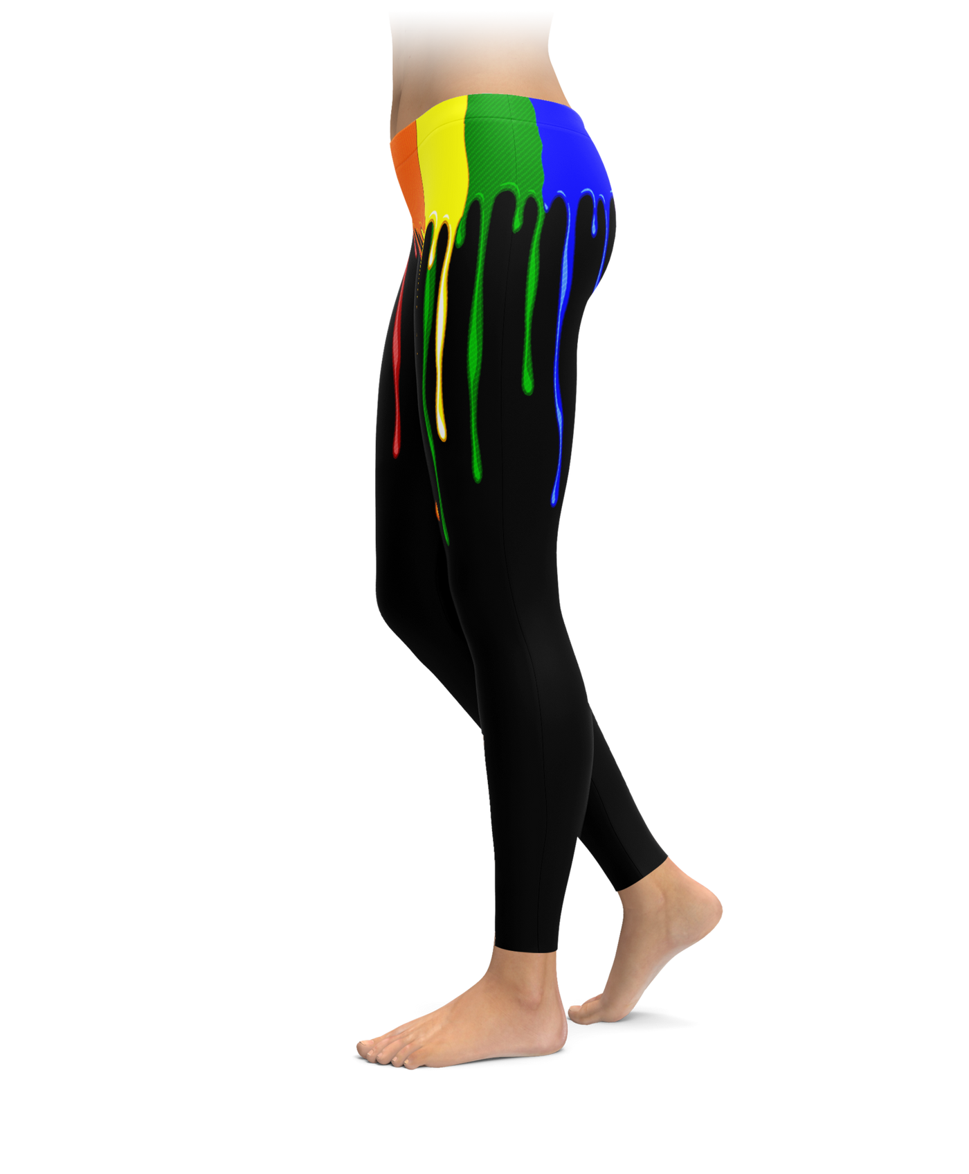 Rainbow Paint Drip Leggings