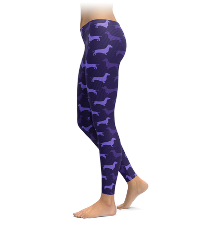 Purple Dachshund Leggings