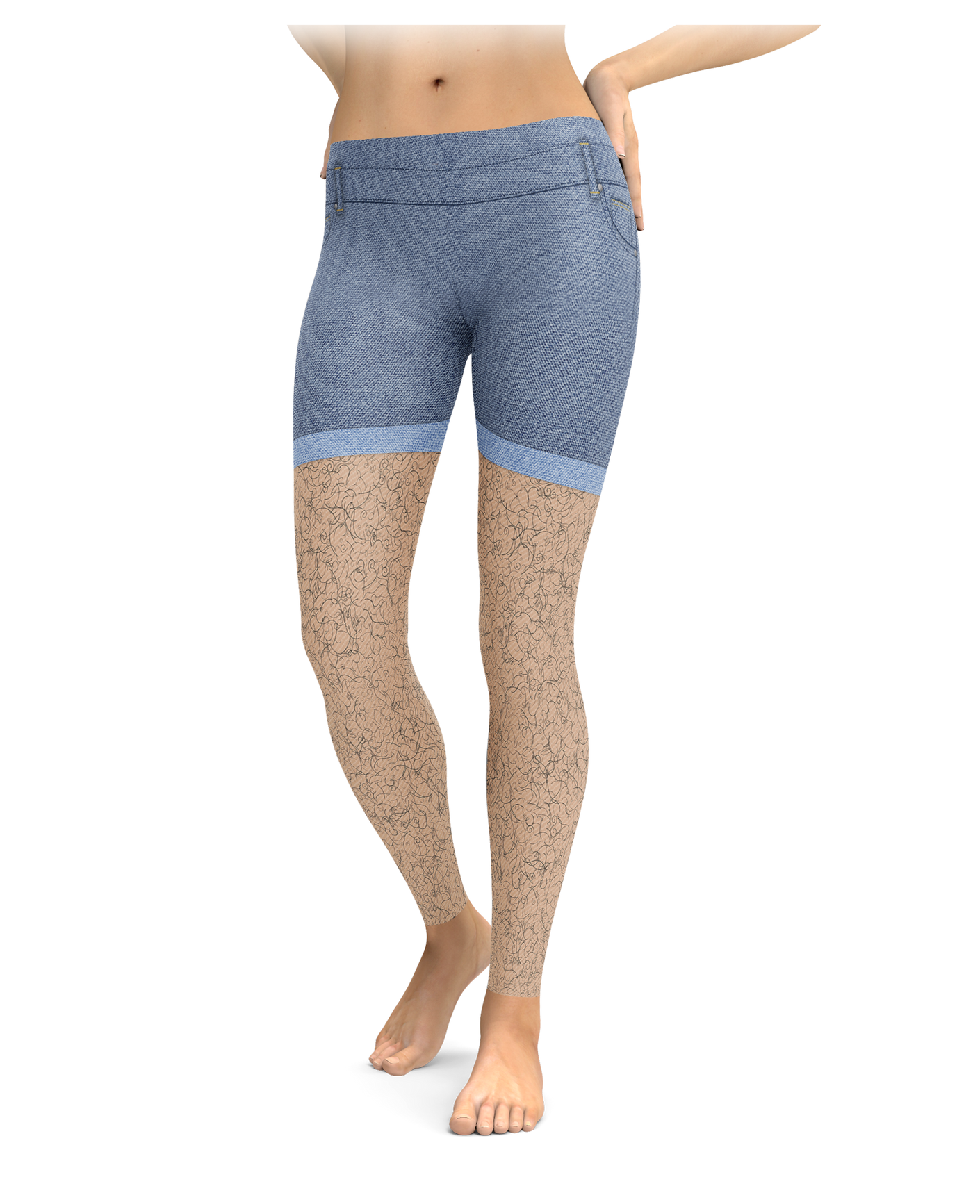 Hairy Legs Leggings Brave New Look