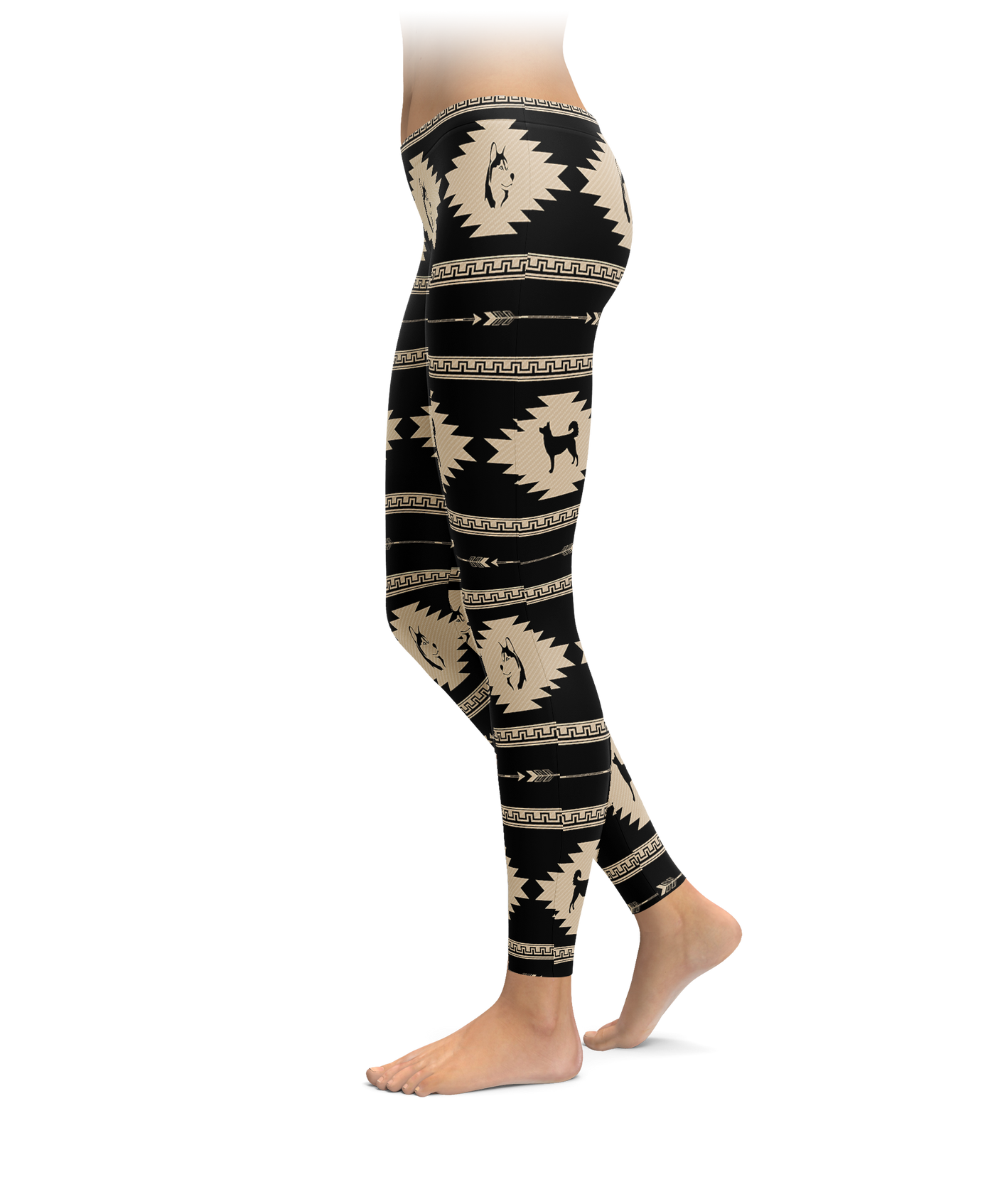 Aztec Husky Pattern Leggings