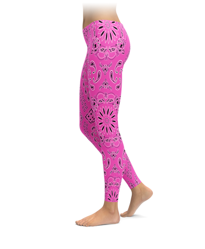 Pink Bandana Pattern Leggings