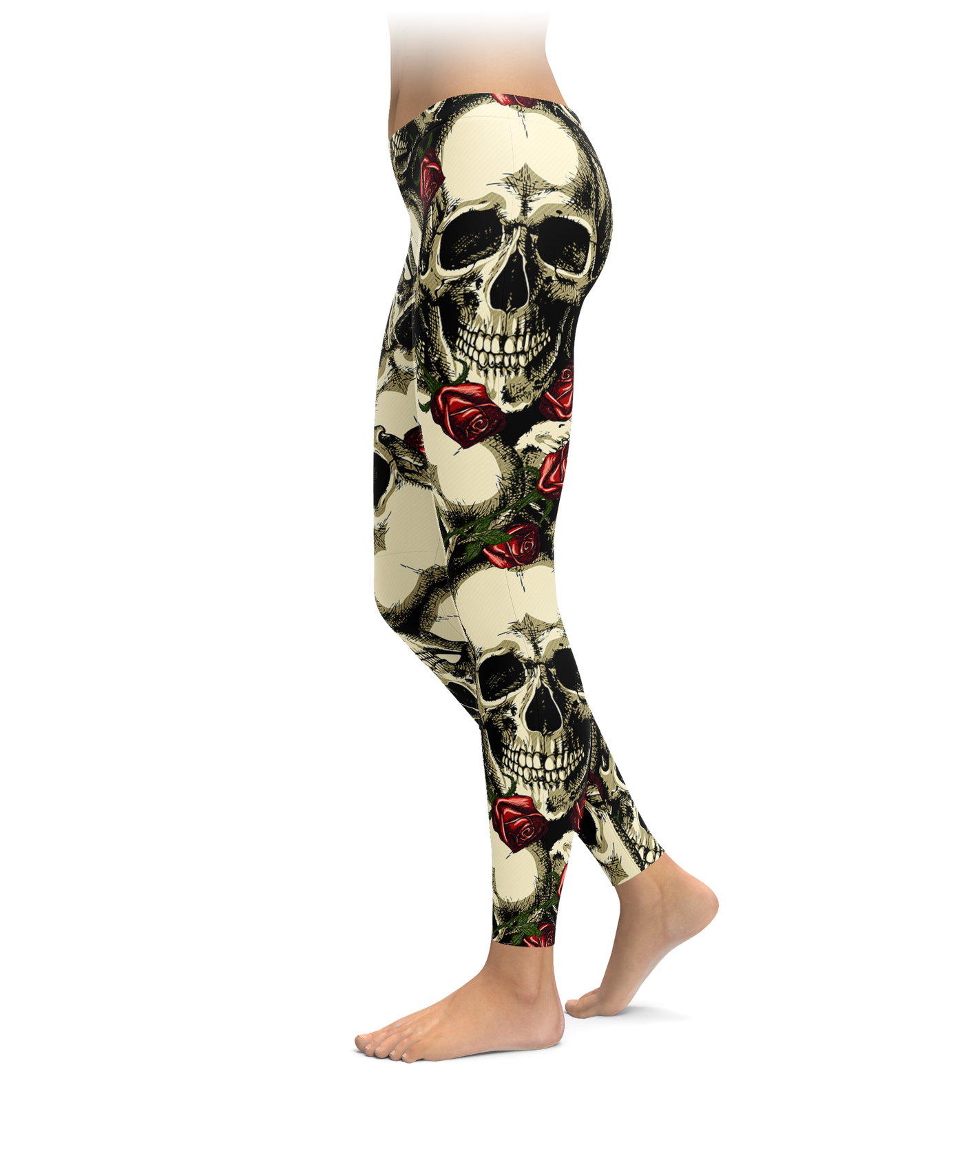 Roses and Skulls Leggings