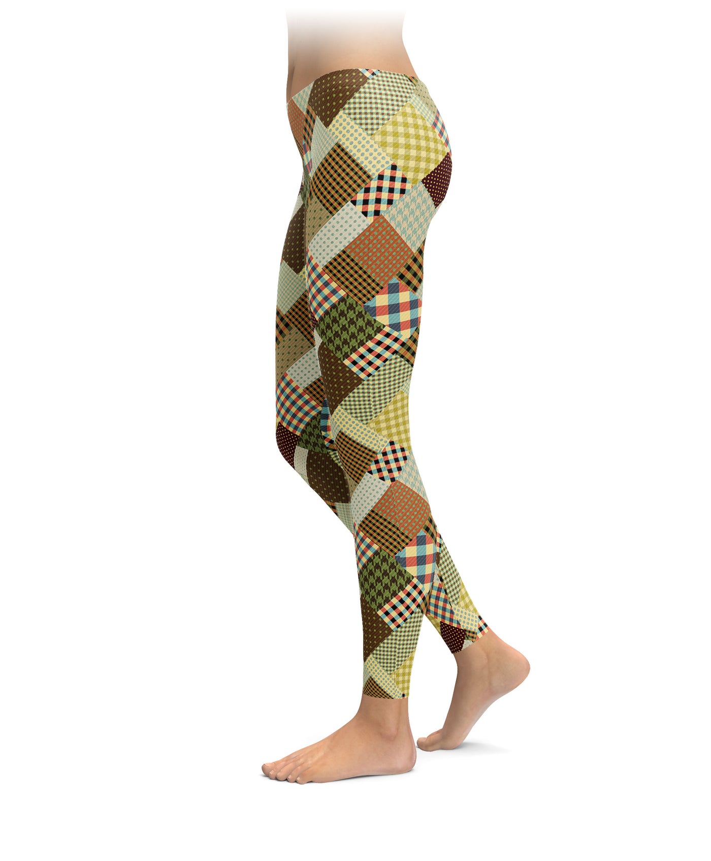 Patchwork & Plaids Quilty-Style Leggings