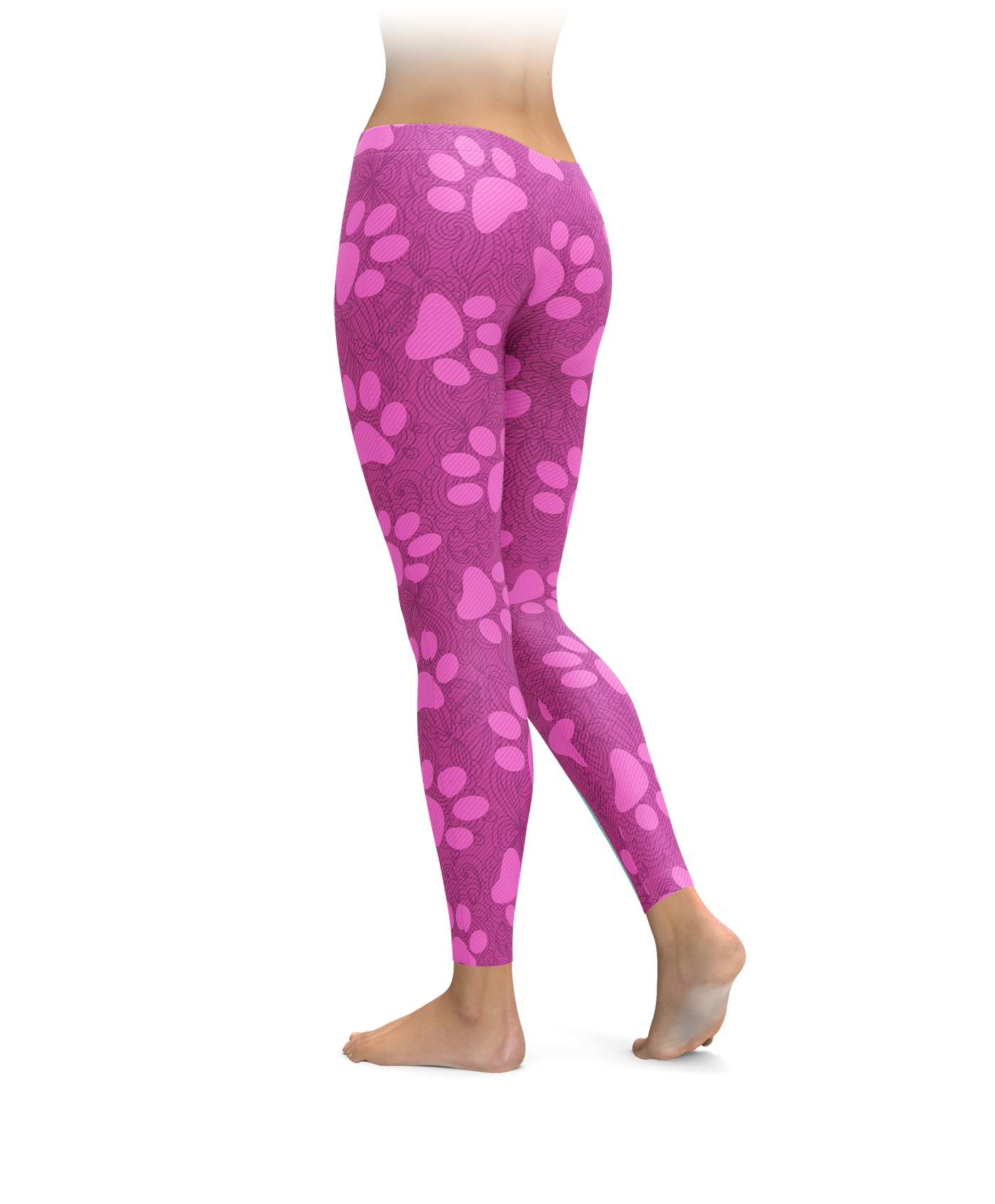 Pink Lace & Paws Leggings