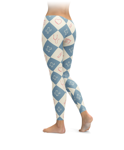 Checkered Diamond Nurse Leggings