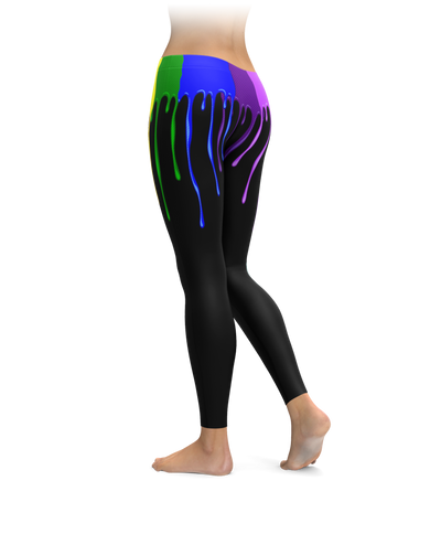 Rainbow Paint Drip Leggings