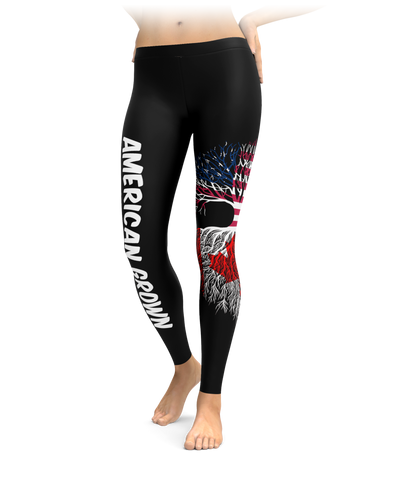 American Grown With Canadian Roots Leggings