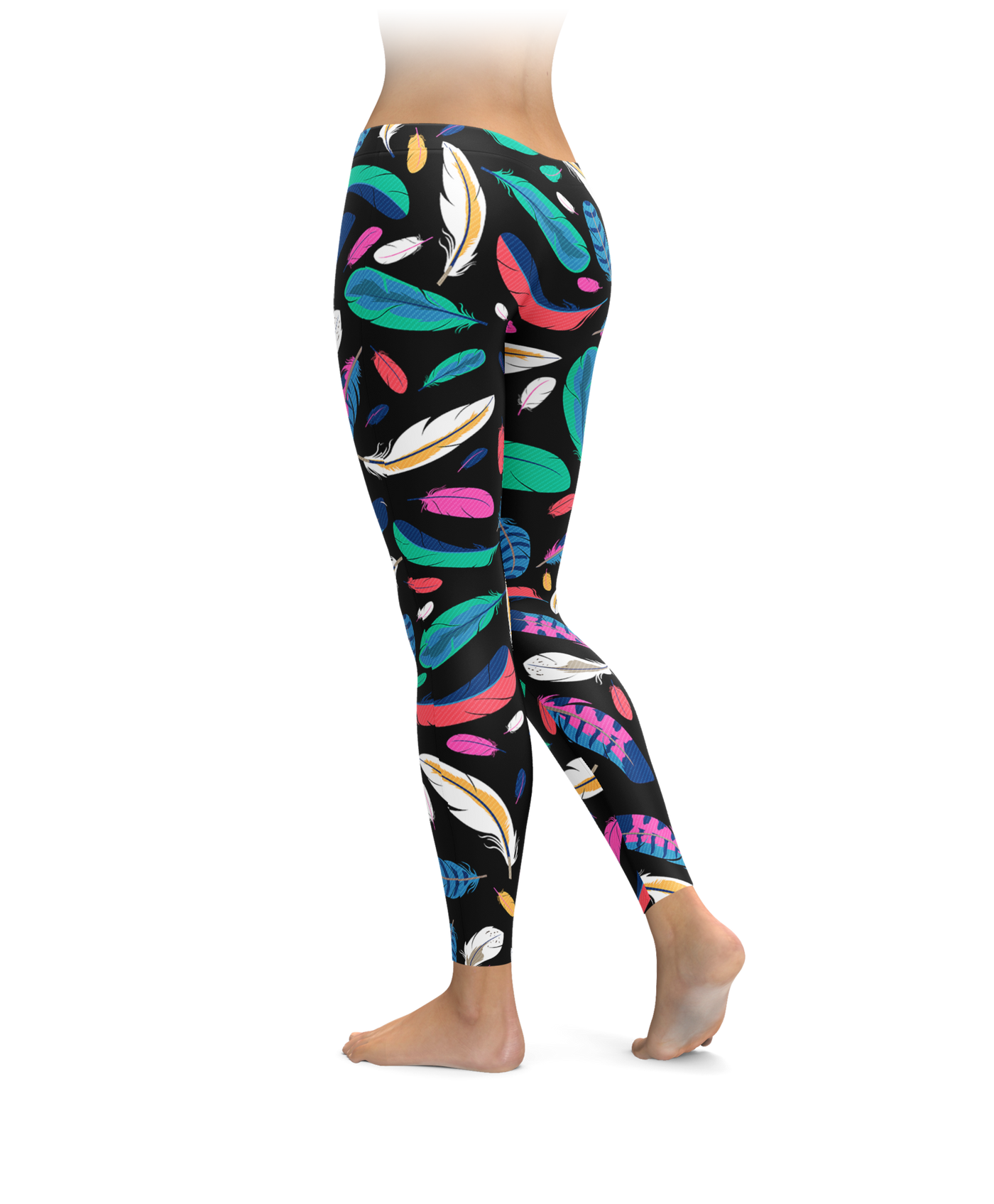 Colorful Feather Leggings