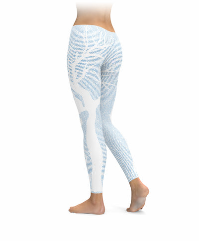 Alice And The Cat Blue & White Story Leggings