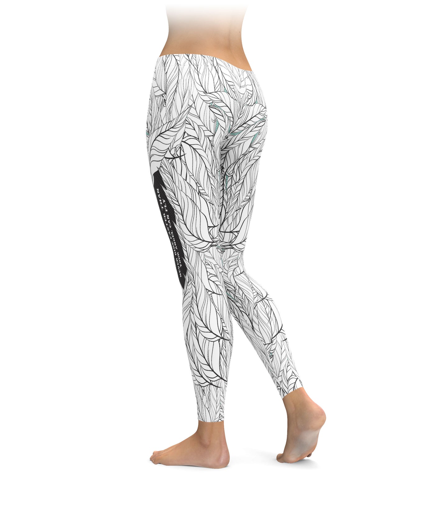 Never Ride Faster Than Your Angel Can Fly Leggings