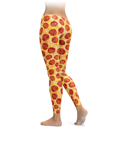 Pepperoni Pattern Pizza Leggings