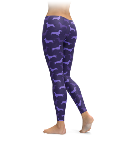 Purple Dachshund Leggings
