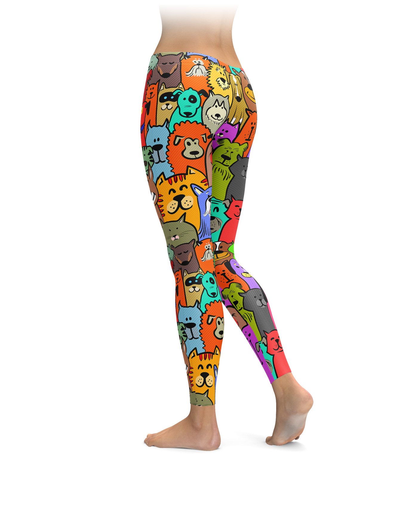 Colorful Cats & Dogs Leggings