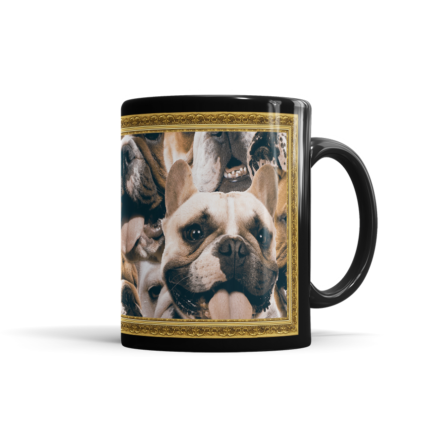 Lots Of Bulldogs On A Coffee Mug
