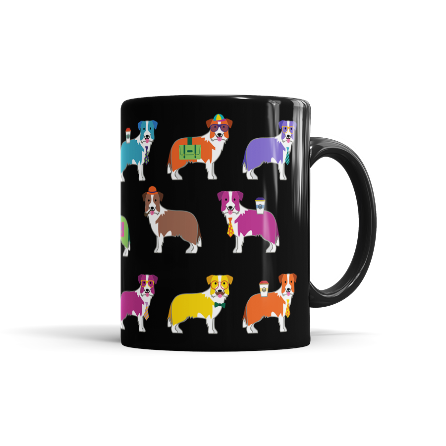 Colorful Border Collie Mug