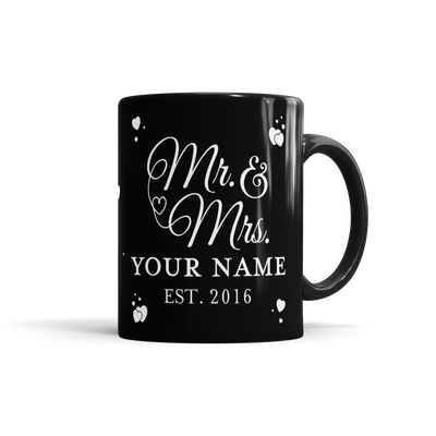 Customizable Mr. & Mrs. Marriage Mugs