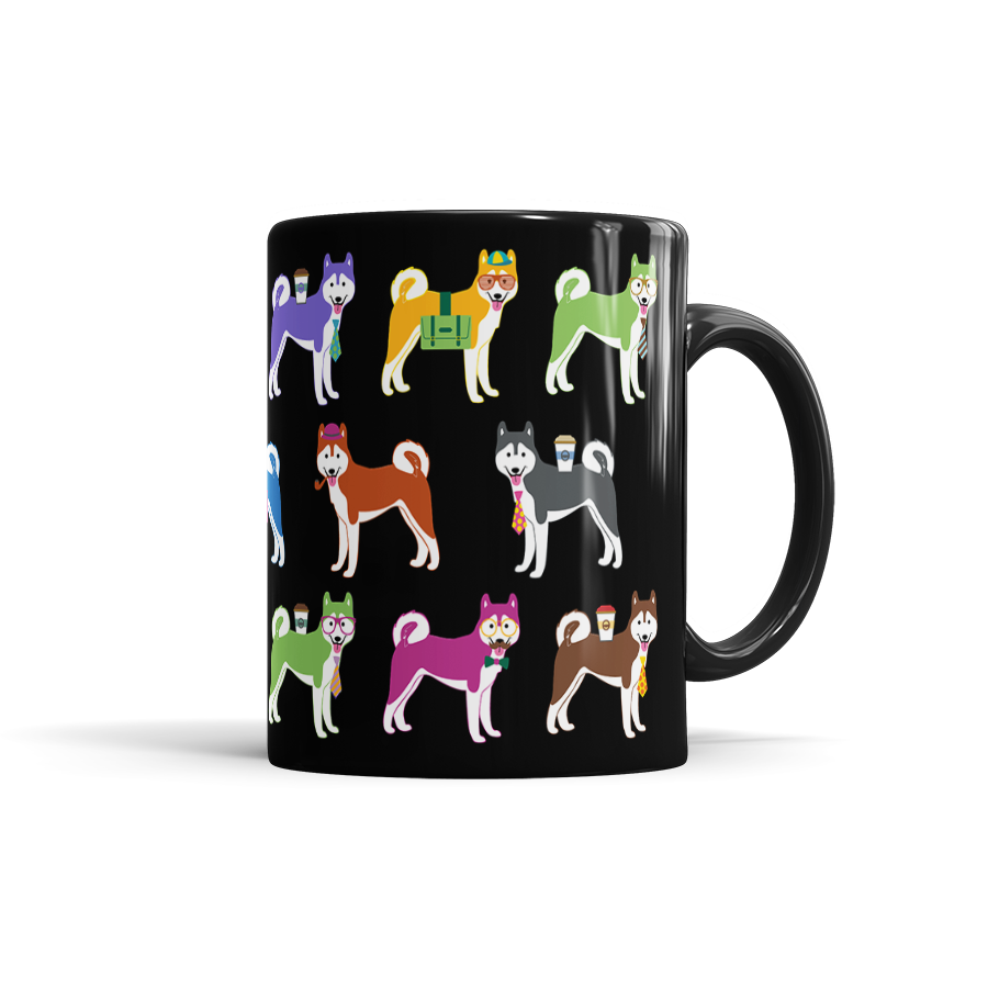 Colorful Husky Mug