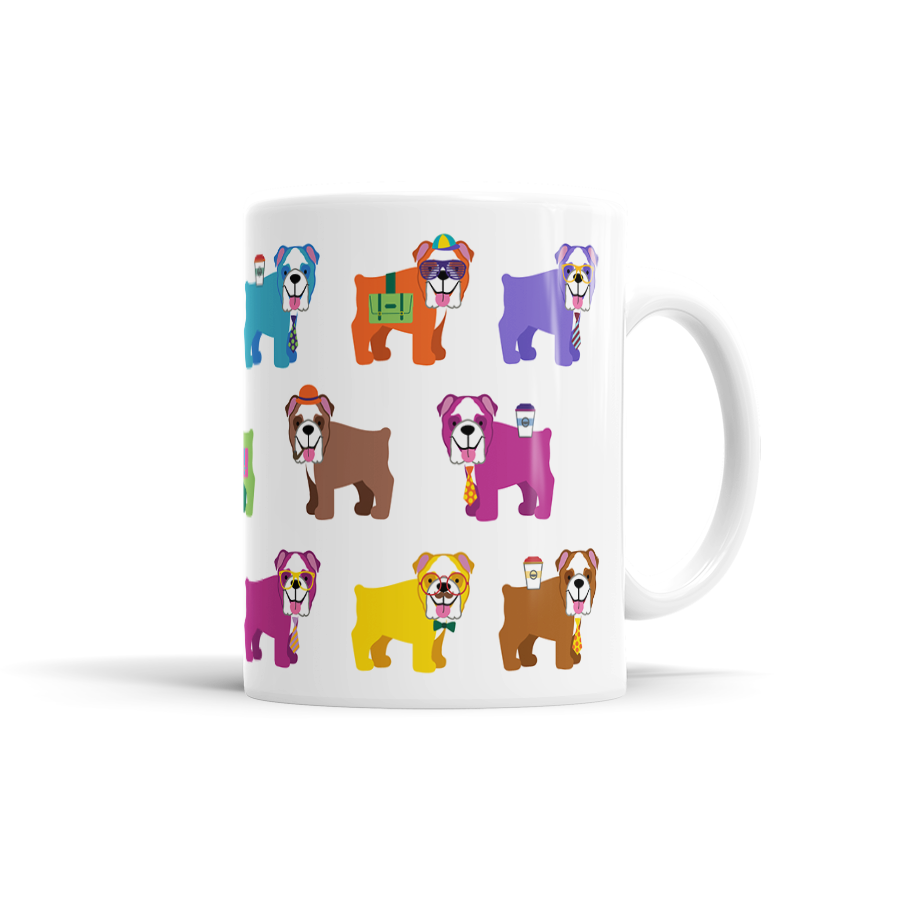 Colorful Bulldog Mug