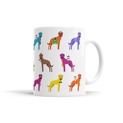Colorful Irish Wolfhounds Mug