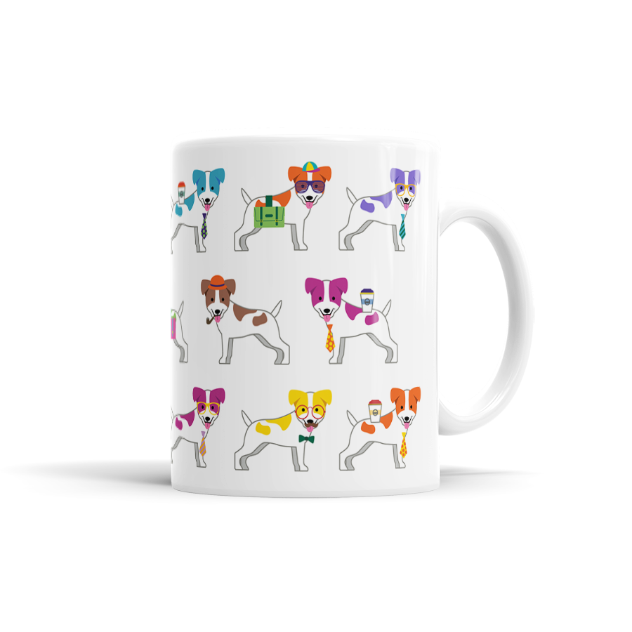 Colorful Jack Russell Terrier Mug