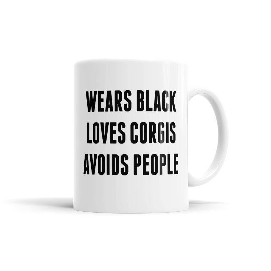 Wears Black, Loves Corgis, Avoids People