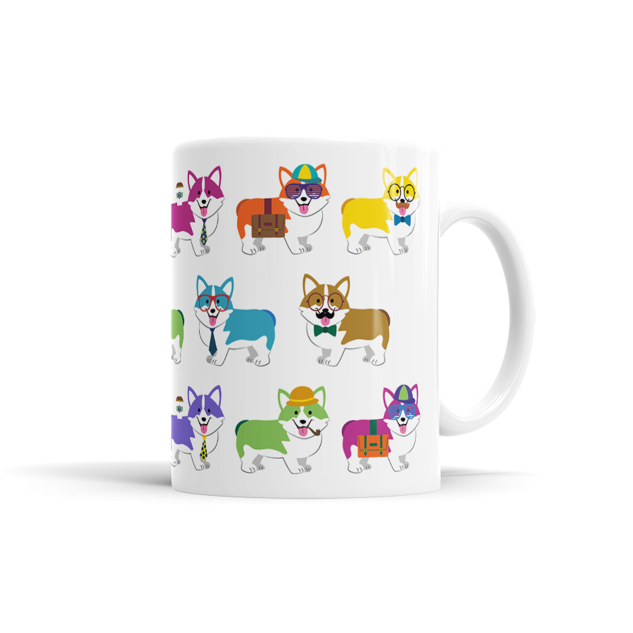 Colorful Corgi Mug