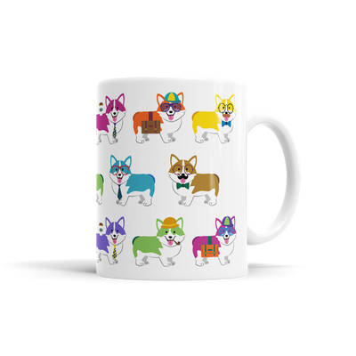 Colorful Corgi Mug