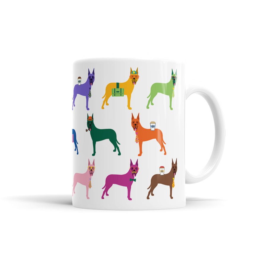 Colorful Great Dane Mug