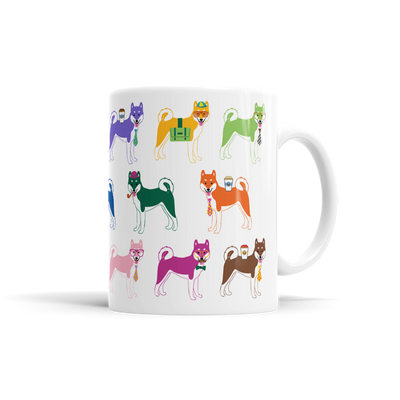 Colorful Shiba Inu Mug