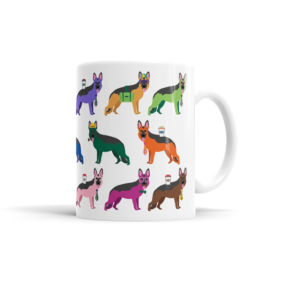 Colorful German Shepherd Mug