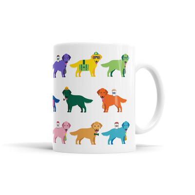 Colorful Dog Golden Retriever Mug