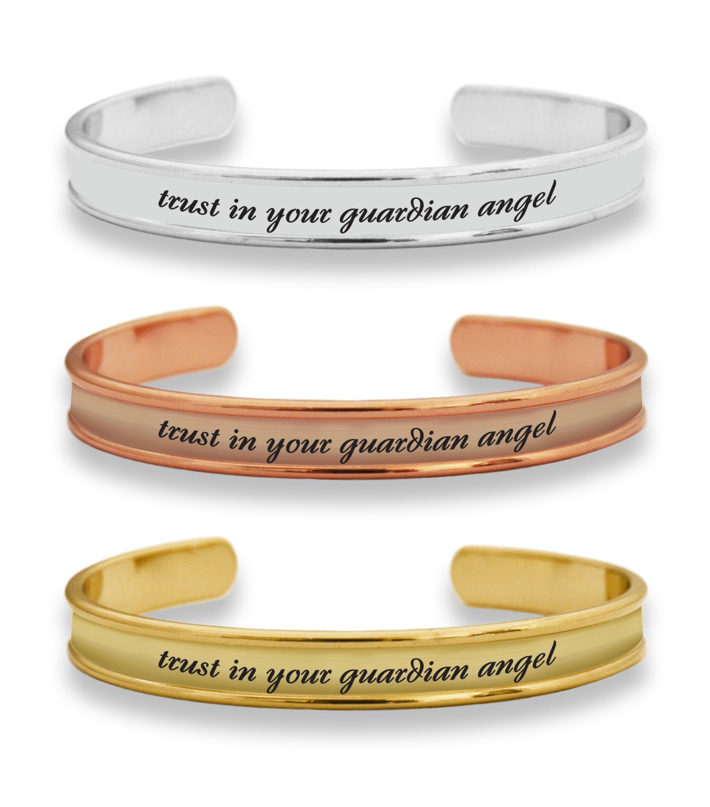 Trust In Your Guardian Angel Cuff Bracelet